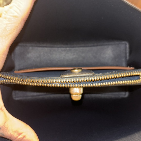 COACH Willow Bucket Bag BRIGHT GREEN MULTI  Navy Pebble Leather NWOT - Picture 8 of 9